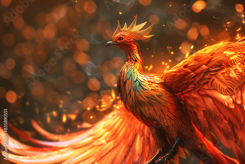 the magical flaming Phoenix bird. who rose from the ashes   © Evhen Pylypchuk