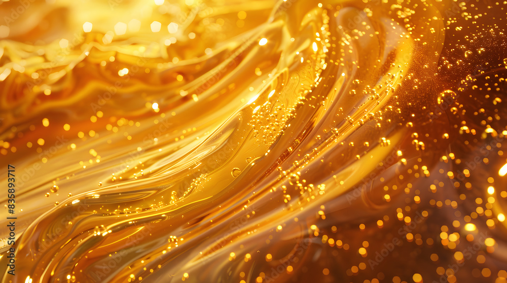abstract background golden machine grease, lubrication amber ...