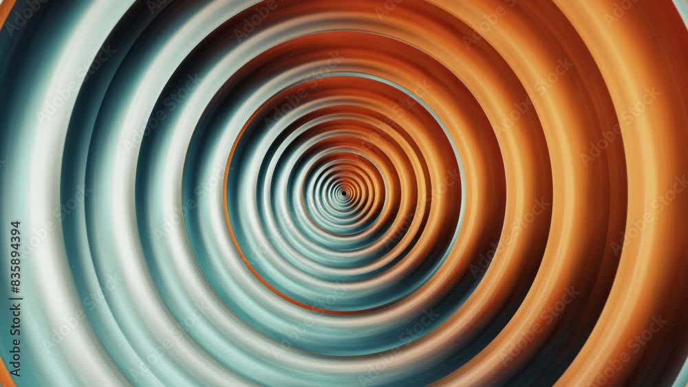 3D Geometric abstract tunnel seamless loop