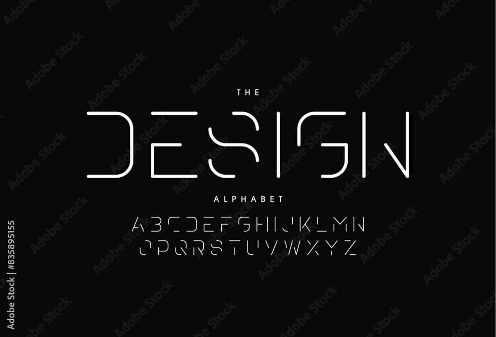 lining bold capital alphabet letter logo design