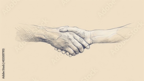 Psalms 62 Biblical Illustration: Trust in God's salvation and power, exhorting trust, contrasting frailty and strength, Beige Background, copyspace photo