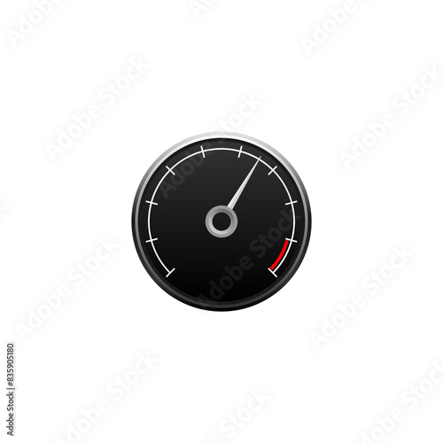 Speed gauge icon isolated on transparent background