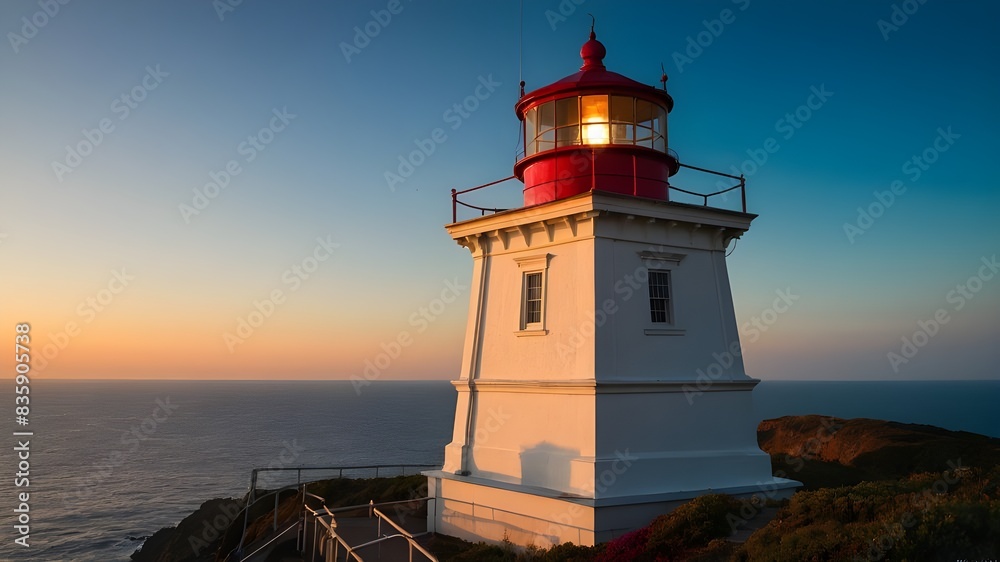 Majestic Lighthouse on Cliff Edge: A Stunning View Majestic Lighthouse on Cliff Edge: A Stunning View