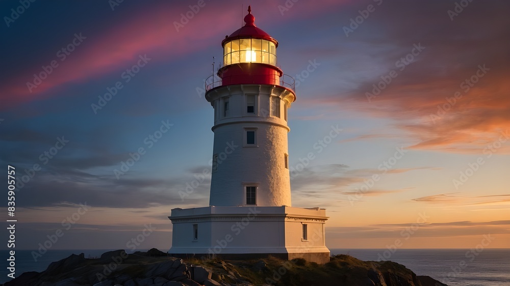 Majestic Lighthouse on Cliff Edge: A Stunning View Majestic Lighthouse on Cliff Edge: A Stunning View