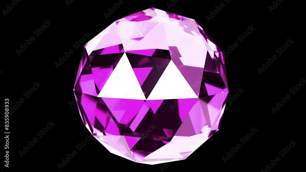 Glass geometric low poly sphere shapes rotation. Looping 3d animation abstract background Glass geometric low poly sphere shapes rotation. Looping 3d animation abstract background