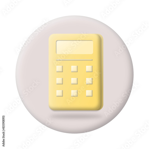 icon 3d calculator cold color