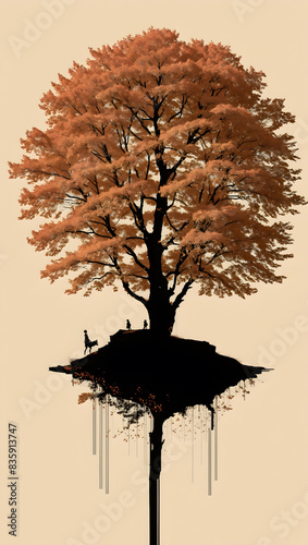 silhouette of tree photo
