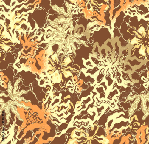 Wallpaper Mural seamless pattern with flowers Torontodigital.ca