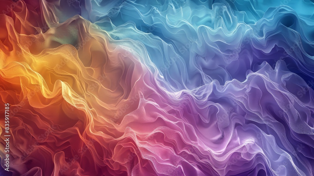 Obraz premium Color Storm series. 3D Illustration of colorful waves of virtual foam to serve as wallpaper or background on the subject of art and design