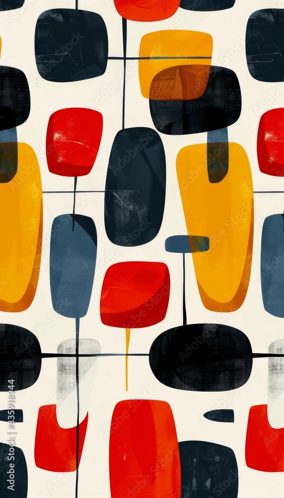 Abstract art featuring red, orange, and black shapes, painted with thick brushstrokes, on a white background Abstract art featuring red, orange, and black shapes, painted with thick brushstrokes, on a white background