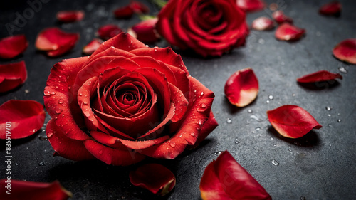 red rose flowers petals