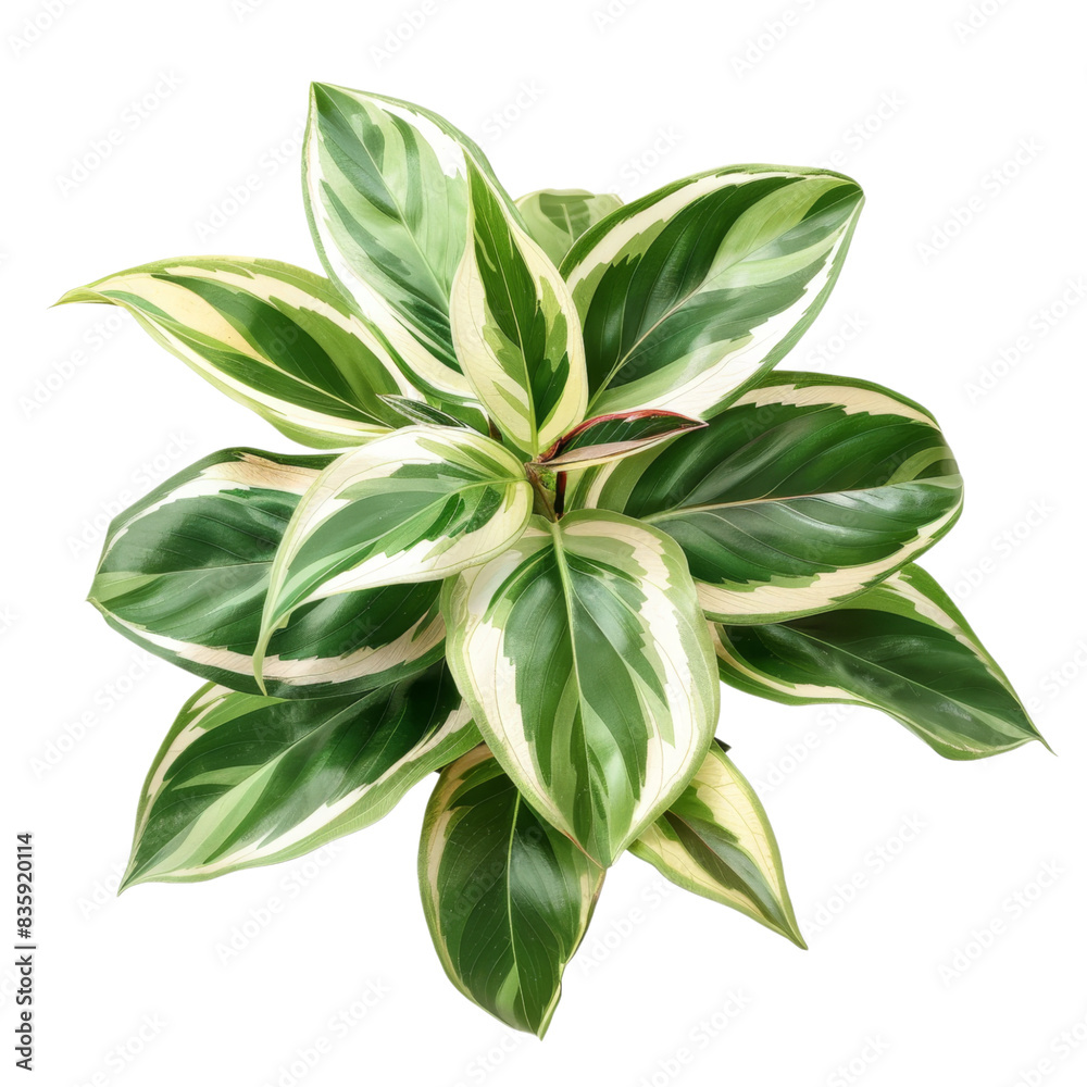 Fototapeta premium Ctenanthe Isolated on Transparent Background - Perfect for Botanical Illustrations, Digital Designs, and Nature-Themed Projects