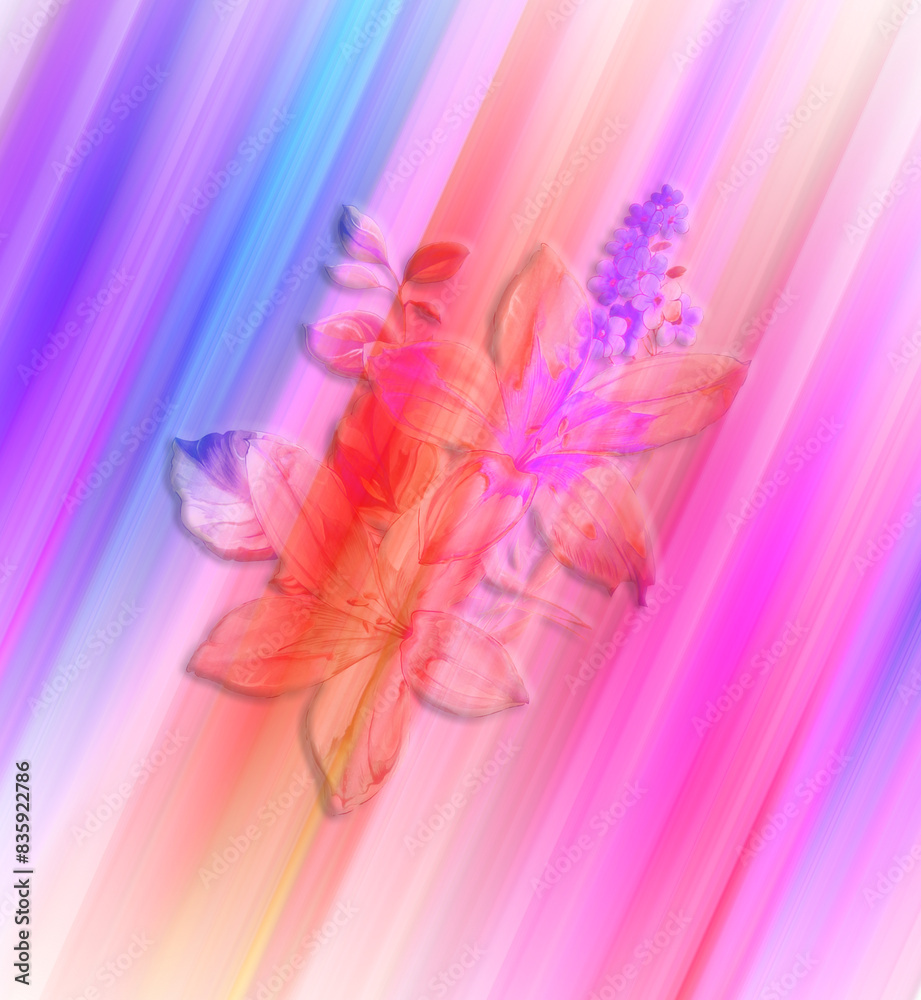 Obraz premium abstract background with flowers