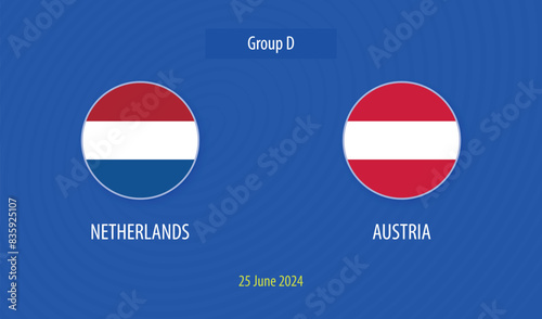 Netherlands vs Austria soccer scoreboard Europe tournament 2024