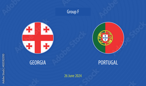 Georgia vs Portugal soccer scoreboard Europe tournament 2024