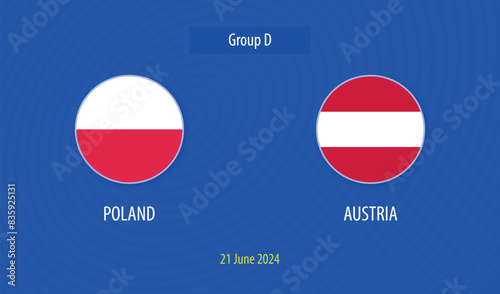 Poland vs Austria soccer scoreboard Europe tournament 2024