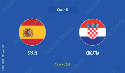 Spain vs Croatia soccer scoreboard Europe tournament 2024