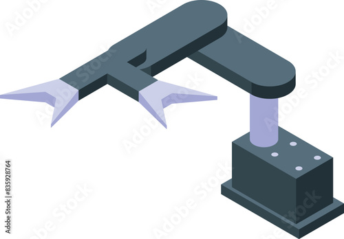Isometric drone launch illustration with modern technology and automation, depicting an unmanned aerial vehicle uav taking off from a launch pad