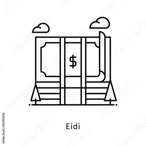 Eidi vector filled outline icon style illustration. Symbol on White background EPS 10 File