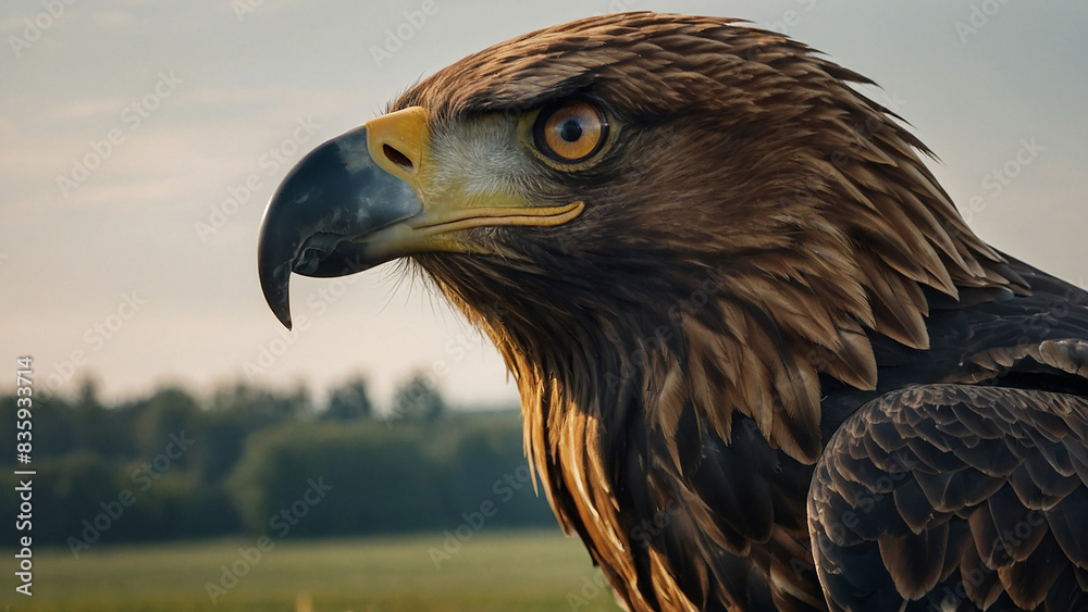 Fototapeta premium flying wild eagle ai generative
