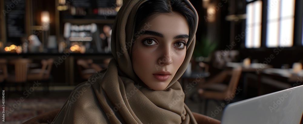 Portrait of a young successful muslim woman Portrait of a young successful muslim woman