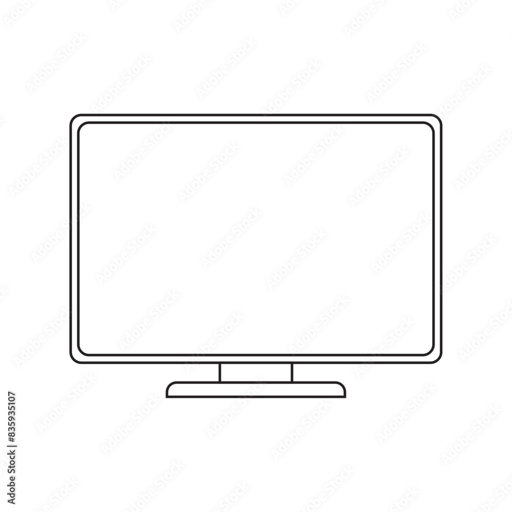 vector flat icon of lcd television screen or lcd computer screen vector flat icon of lcd television screen or lcd computer screen
