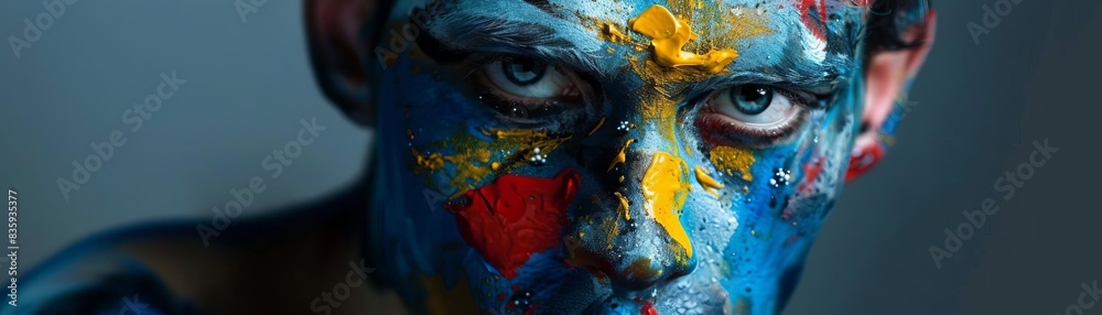 Young man with face paint Young man with face paint