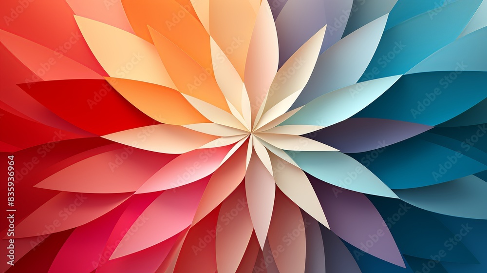 Intricate geometric patterns intertwining in a kaleidoscope of colors ...