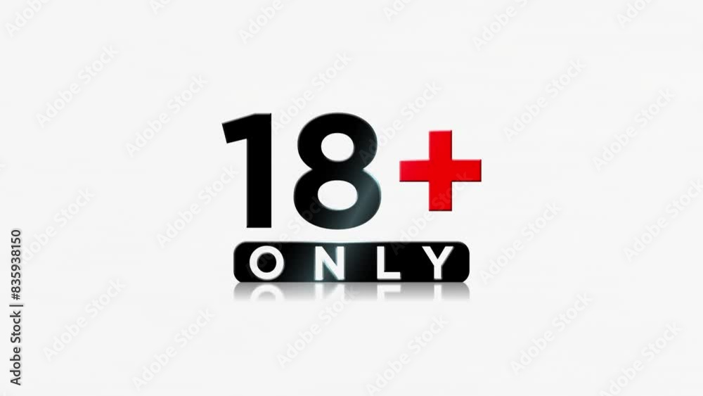 Animation 18 Plus Video, Only 18 Plus, 18 Plus Text Animation Effects On White Background Animation 18 Plus Video, Only 18 Plus, 18 Plus Text Animation Effects On White Background