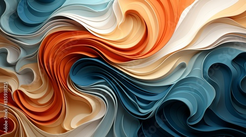 Abstract fractal patterns repeating infinitely, revealing intricate details with each iteration. Painting Illustration style, Minimal and Simple,