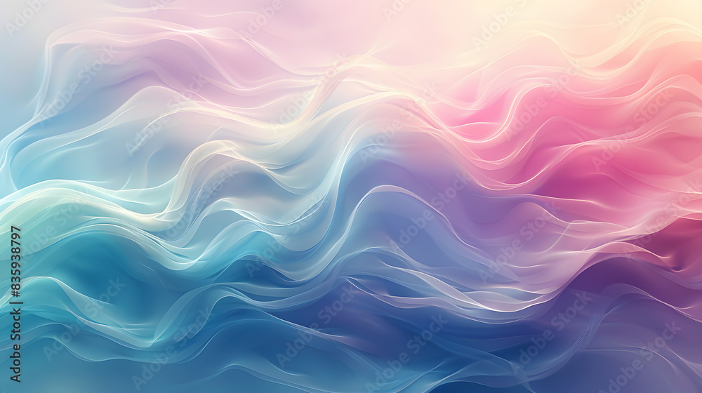 An abstract background with a soft, gradient wash of cool colors. Use smooth transitions between blues, greens, and purples to create a serene, calming atmosphere. An abstract background with a soft, gradient wash of cool colors. Use smooth transitions between blues, greens, and purples to create a serene, calming atmosphere.