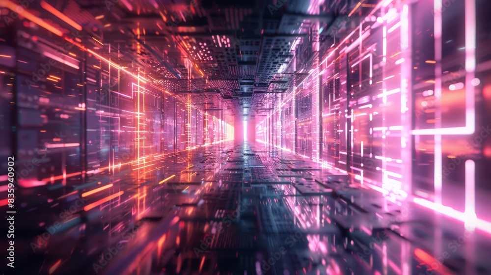 A holographic representation of a computer data center