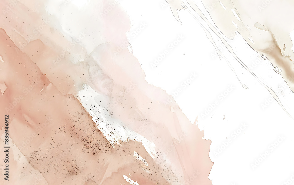 Fototapeta premium Natural watercolor colored brushstroke frame illustration