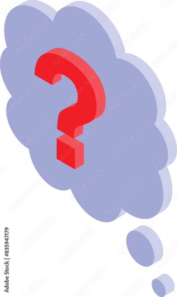 3d illustration of a purple question mark in a thought bubble, symbolizing inquiry 3d illustration of a purple question mark in a thought bubble, symbolizing inquiry