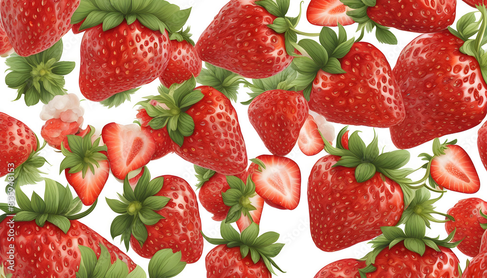 strawberries on a white background strawberries on a white background