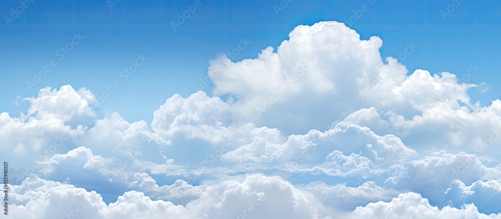 White clouds and blue sky used for background. Creative banner. Copyspace image White clouds and blue sky used for background. Creative banner. Copyspace image