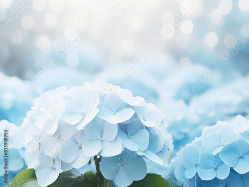 6月　梅雨　紫陽花　コピースペース