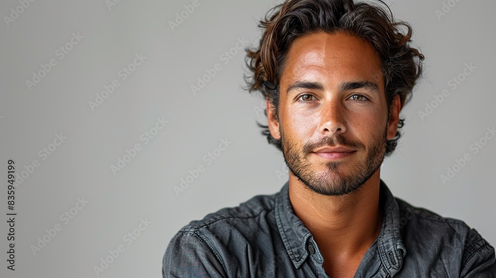 confident young manager on white background. stock image confident young manager on white background. stock image