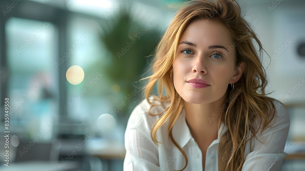 portrait of a beautiful young woman with long blond hair and blue eyes portrait of a beautiful young woman with long blond hair and blue eyes