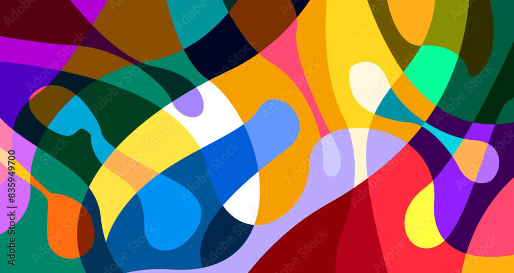 Obraz premium Colorful abstract fluid geometric background