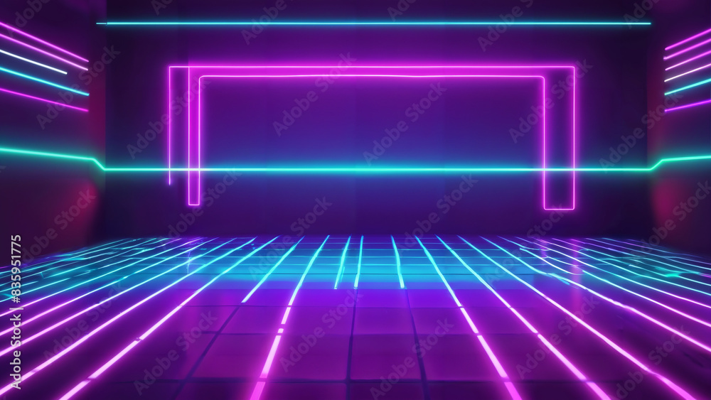 Electric Neon Disco Dance Floor Gradient Background for Retro and Funky Parties Electric Neon Disco Dance Floor Gradient Background for Retro and Funky Parties