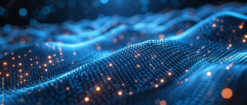 Abstract technology design with luminous dots and ample space for text, Abstract technology design with luminous dots and ample space for text,