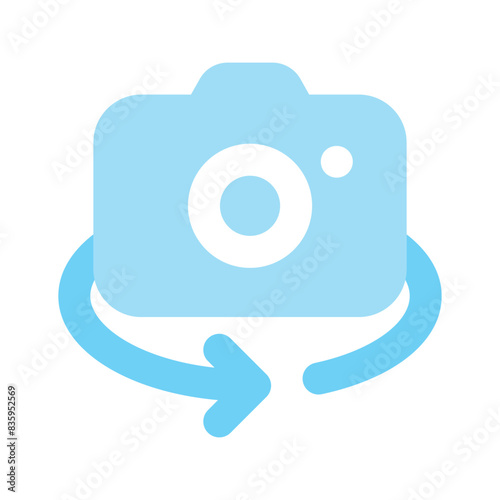 Camera flip button icon, ready for premium use