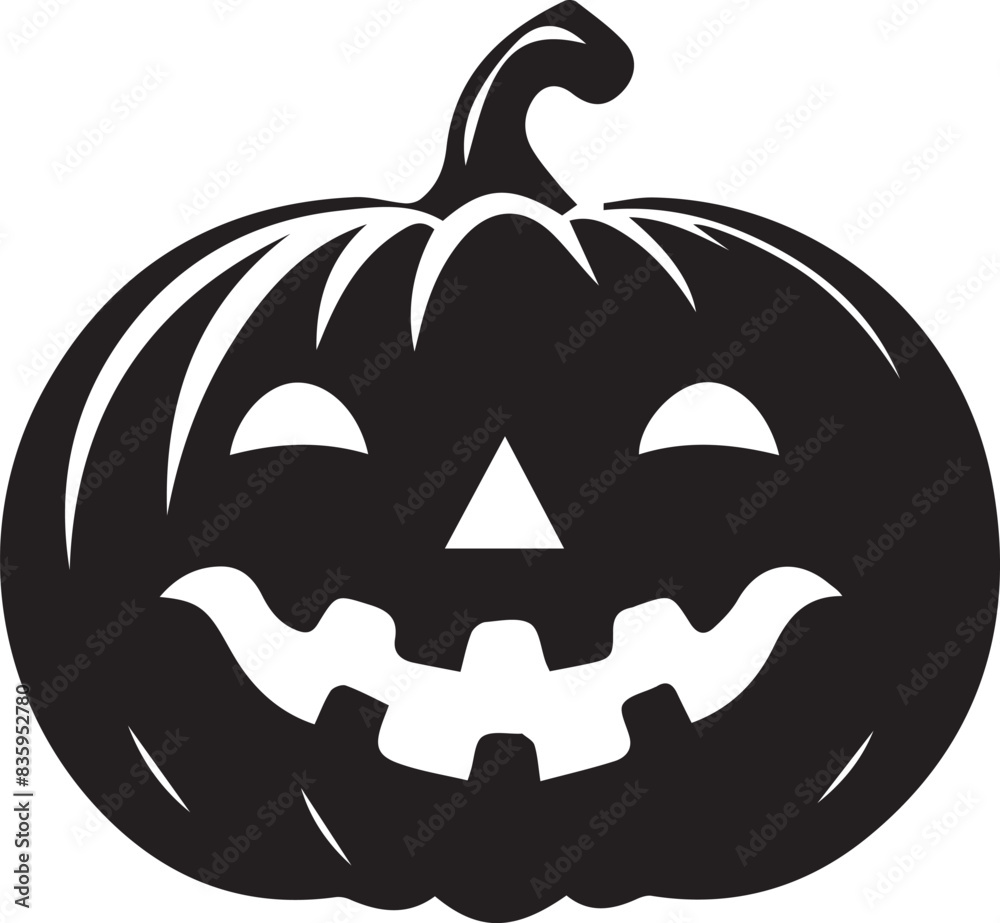 Naklejka premium Pumpkin for halloween silhouette vector EPS