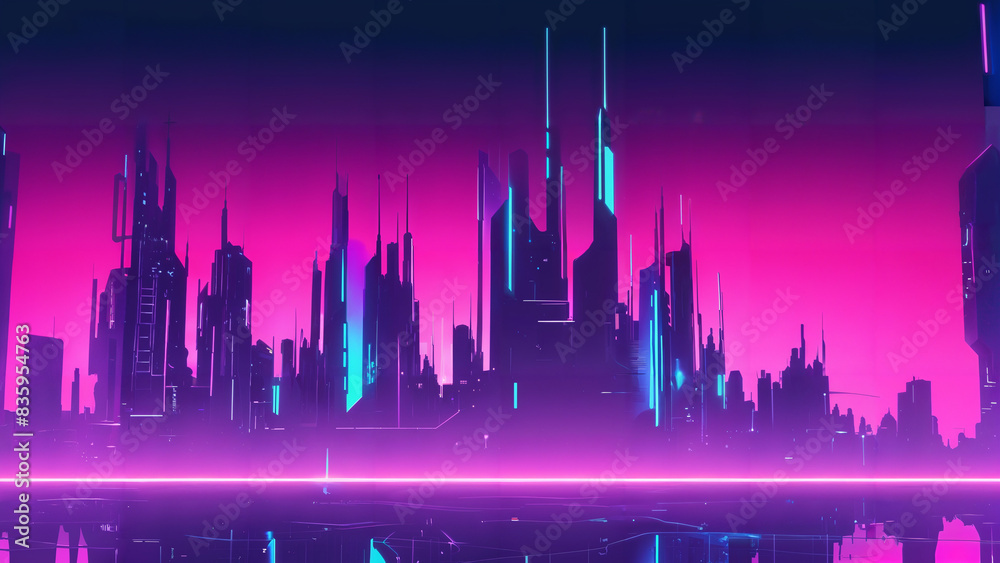 Futuristic Cyberpunk Gradient Background for Sci-Fi and Urban Art Futuristic Cyberpunk Gradient Background for Sci-Fi and Urban Art