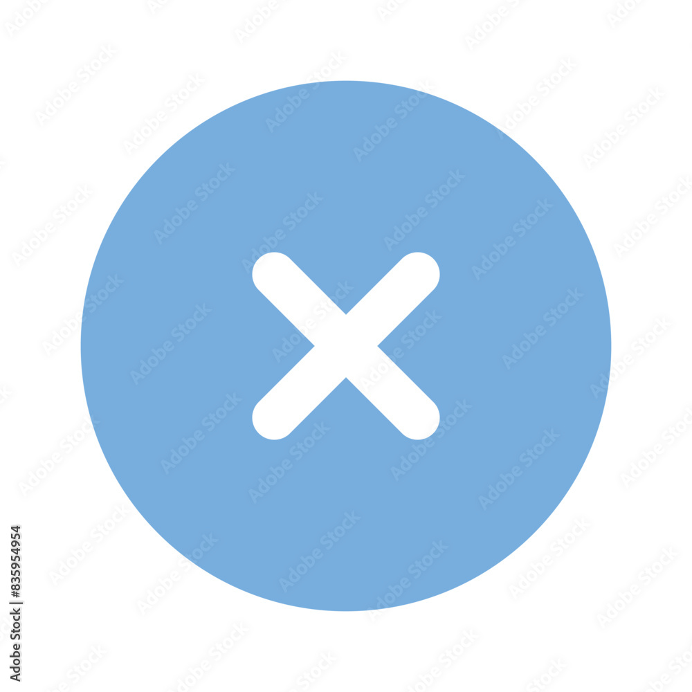 Remove or delete button icon, user interface vector