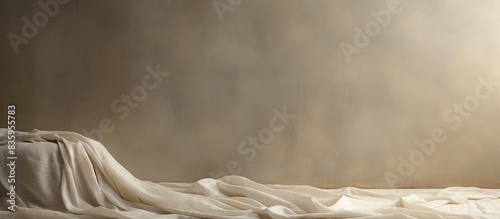 The texture of the natural linen. Creative banner. Copyspace image