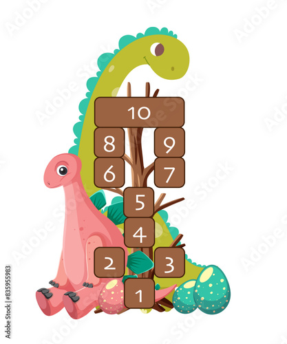 Dinosaurs hopscotch
