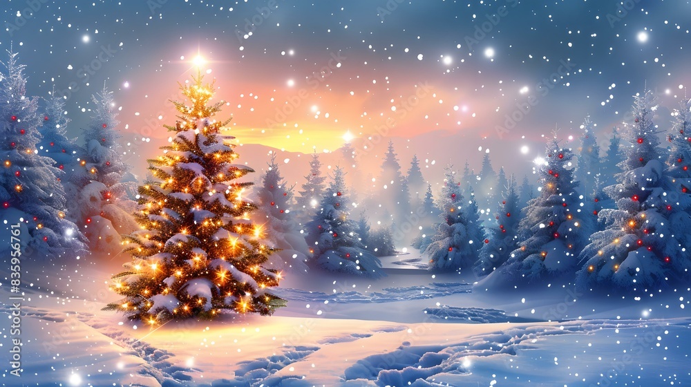 Christmas Snow Scene Christmas Snow Scene