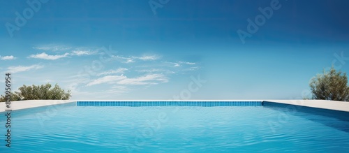 Beautiful picture of the pool. Creative banner. Copyspace image © HN Works